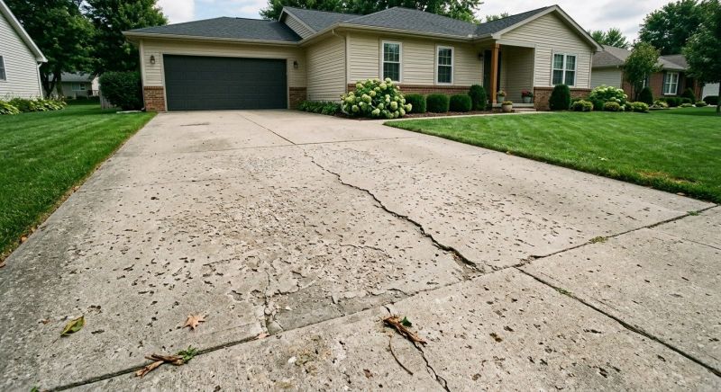 Concrete Driveway Crack Repair in West Des Moines, IA
