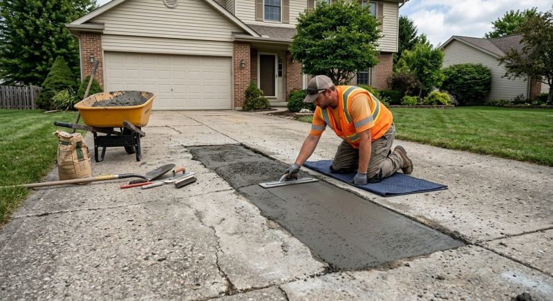 Concrete Driveway Patching in West Des Moines, IA