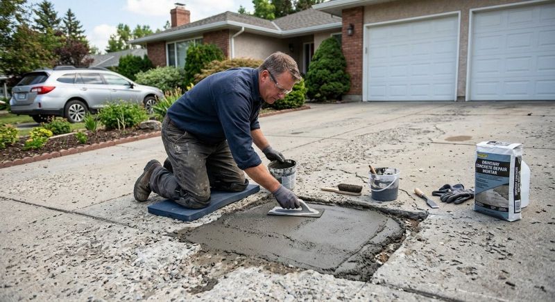 Concrete Driveway Patching in West Des Moines, IA