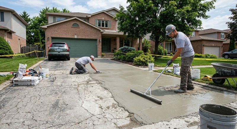 Concrete Driveway Resurfacing in West Des Moines, IA