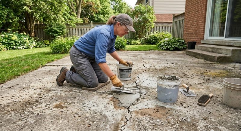 Concrete Patio Repair in West Des Moines, IA