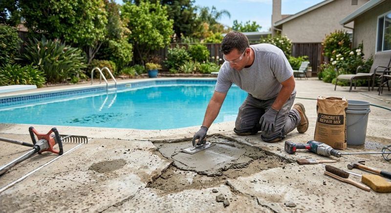 Concrete Pool Deck Repair in Miami Dade County, FL