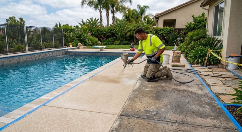 Concrete Pool Deck Resurfacing in Des Moines, IA