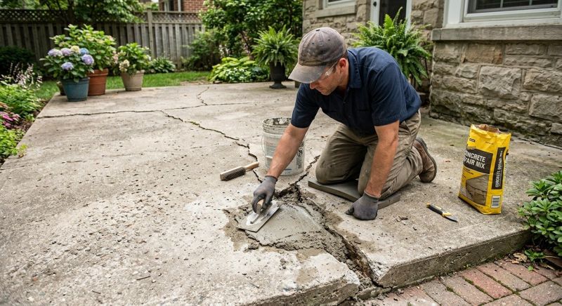 Concrete Pool Patio Repair in West Des Moines, IA