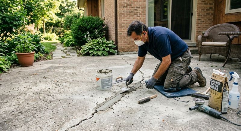 Concrete Pool Patio Repair in West Des Moines, IA