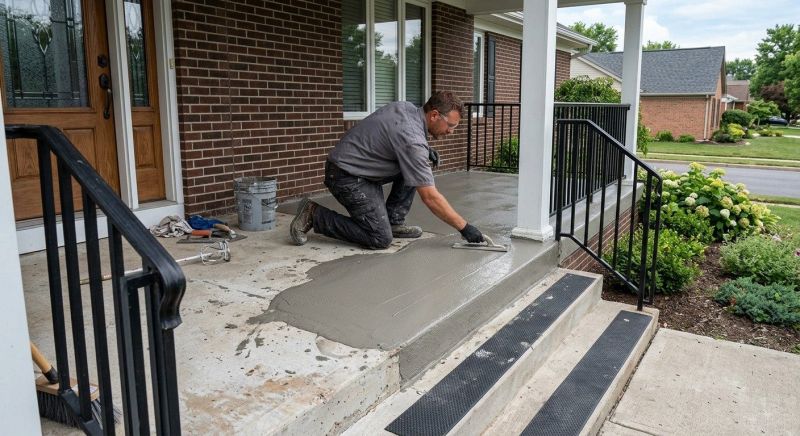 Concrete Porch Resurfacing in Miami Dade County, FL