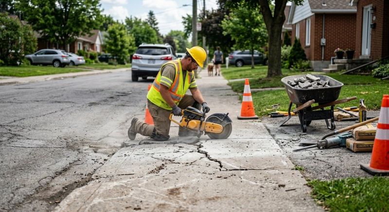 Cracked Sidewalk Repair in Corpus Christi, TX