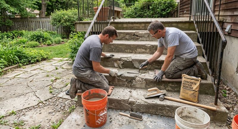 Cracked Stairs Repair in Des Moines, IA