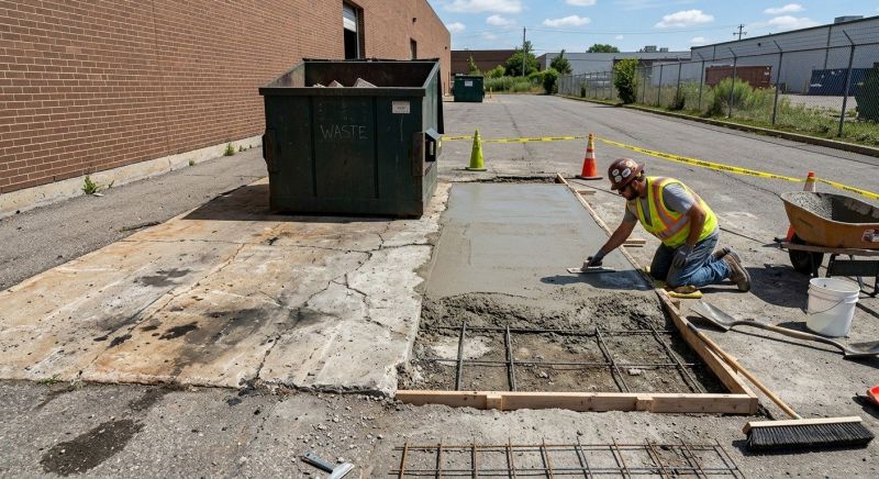 Dumpster Pad Repair in West Des Moines, IA
