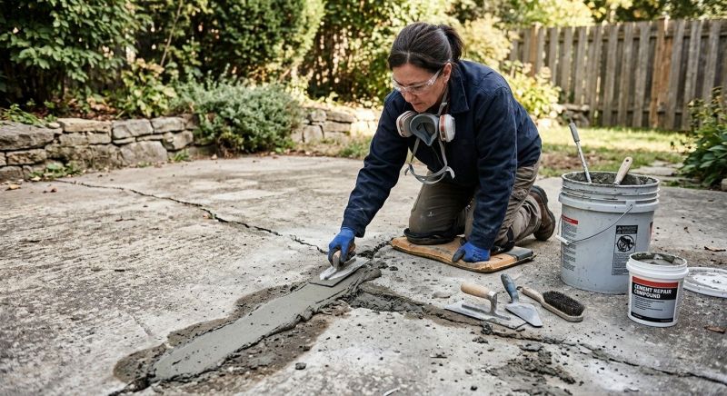 Patio Concrete Repair in West Des Moines, IA