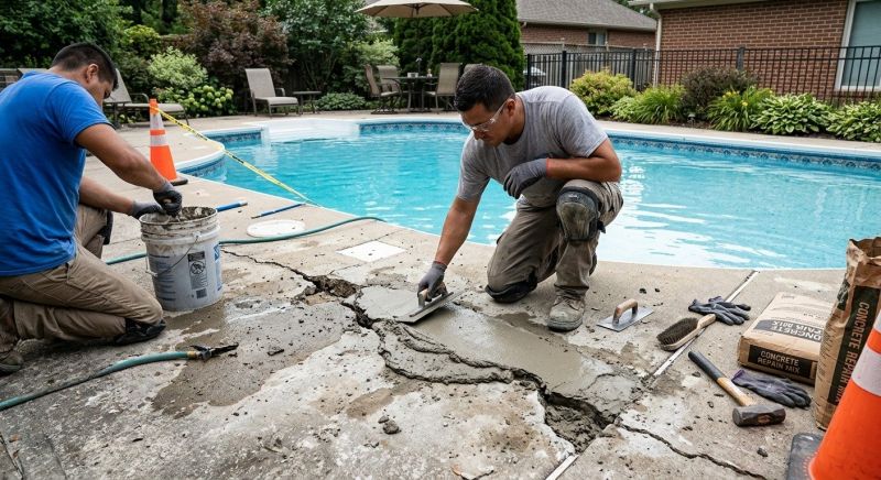 Patio Concrete Repair in West Des Moines, IA