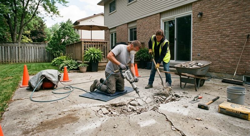 Patio Concrete Repair in Des Moines, IA