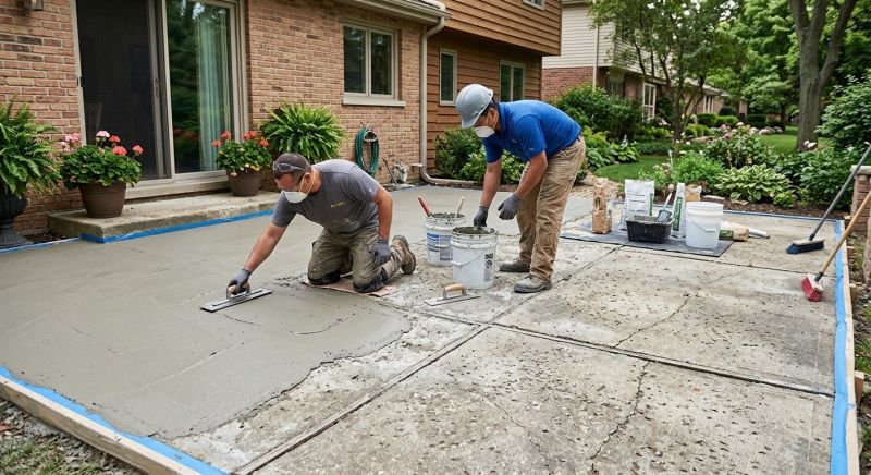 Patio Resurfacing in West Des Moines, IA