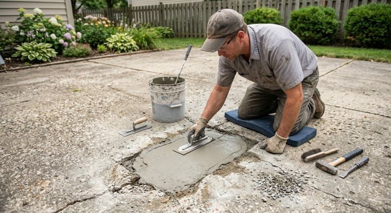 Patio Slab Repair in West Des Moines, IA