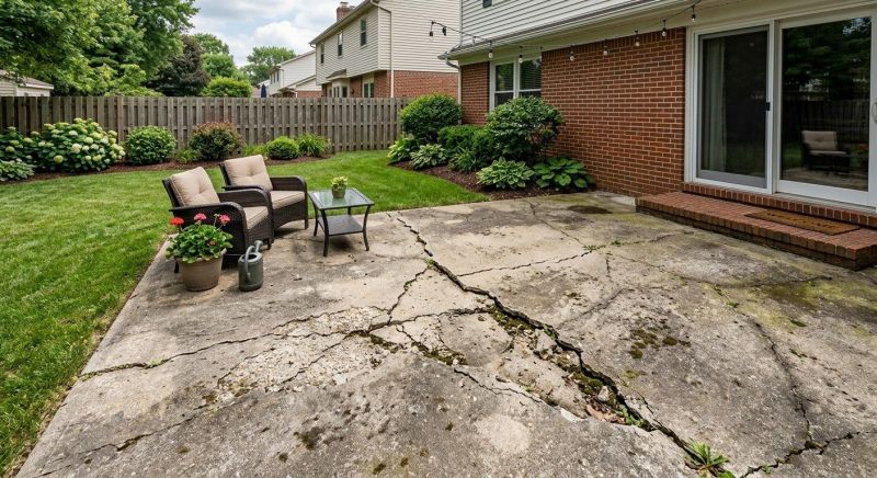 Patio Slab Repair in West Des Moines, IA