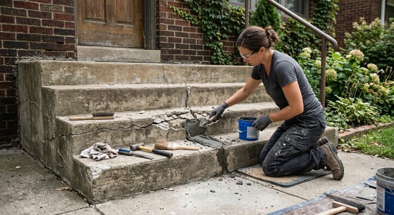 Patio Stairs Repair in West Des Moines, IA
